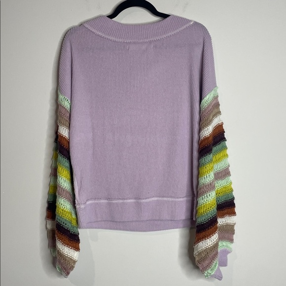 We The Free | Women’s Cha Cha Top Puff Colorful Sleeves Size Small - Picture 7 of 7